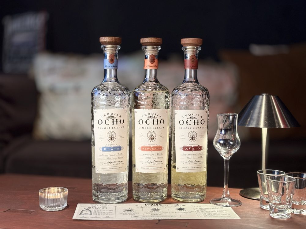 Tequila Ocho Flight Set — Plata, Reposado, Añejo
