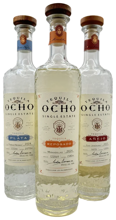 Tequila Ocho Flight Set — Plata, Reposado, Añejo