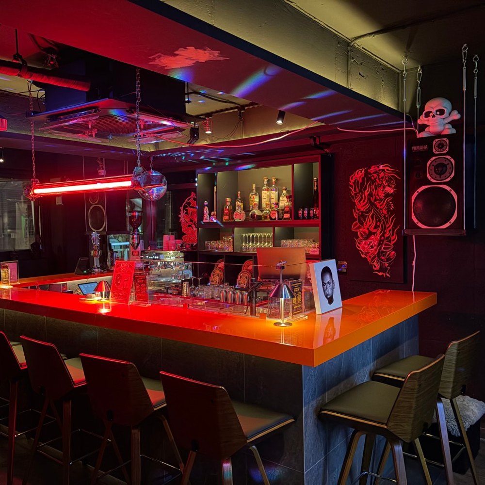 The bar counter